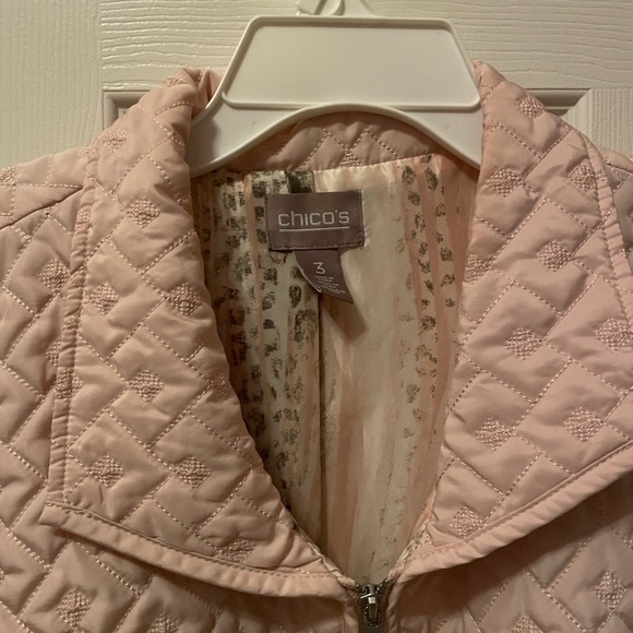 Chico’s Quilted Pink Vest | Women’s size 18 | - Picture 2 of 7